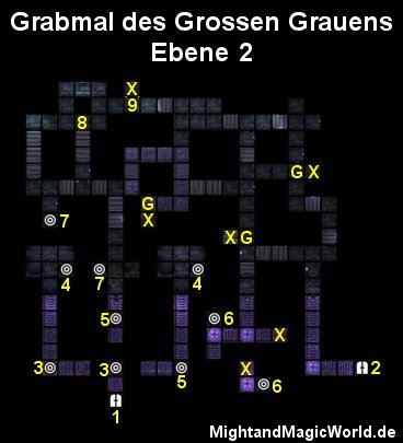 Map der Grabmal des Grossen Grauens Ebene 2