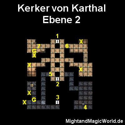 Map der 2. Ebene vom Kerker von Karthal