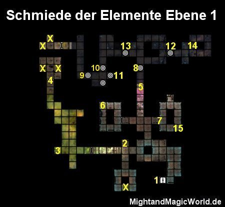 Map der Schmiede der Elemente Ebene 1