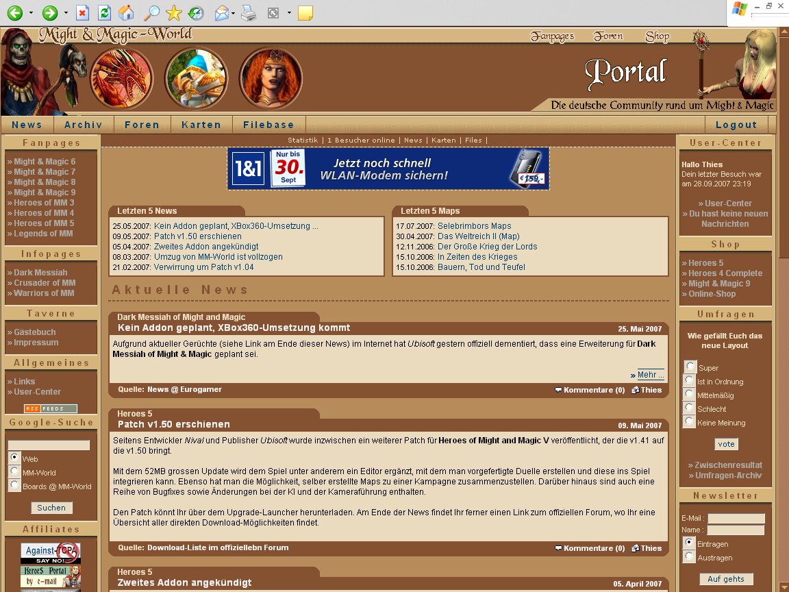 Screenshot 1 - wenn mal eingeloggt ist